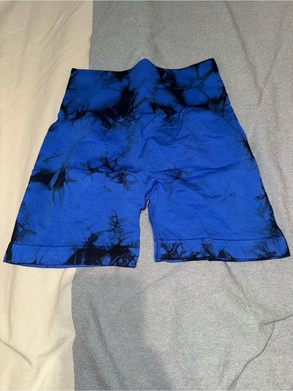 Woman’s Blue Tie-Dye Active Shorts
